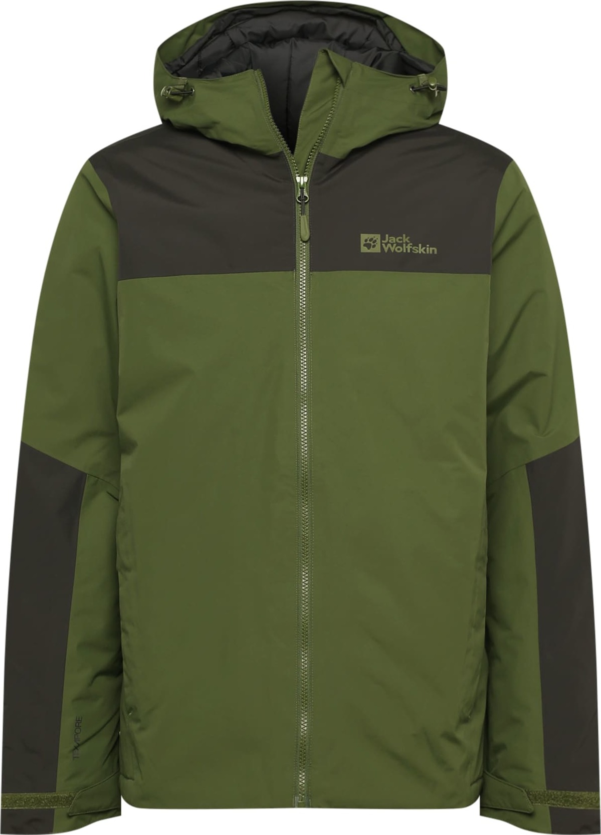 JACK WOLFSKIN Outdoorová bunda 'JASPER' světle zelená / černá