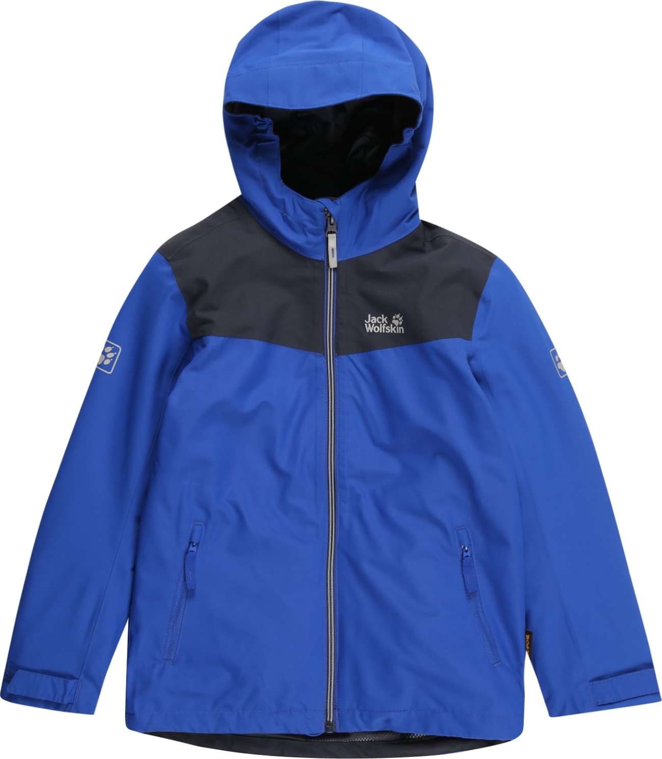 JACK WOLFSKIN Outdoorová bunda 'Snowfrost' modrá / bílá / noční modrá