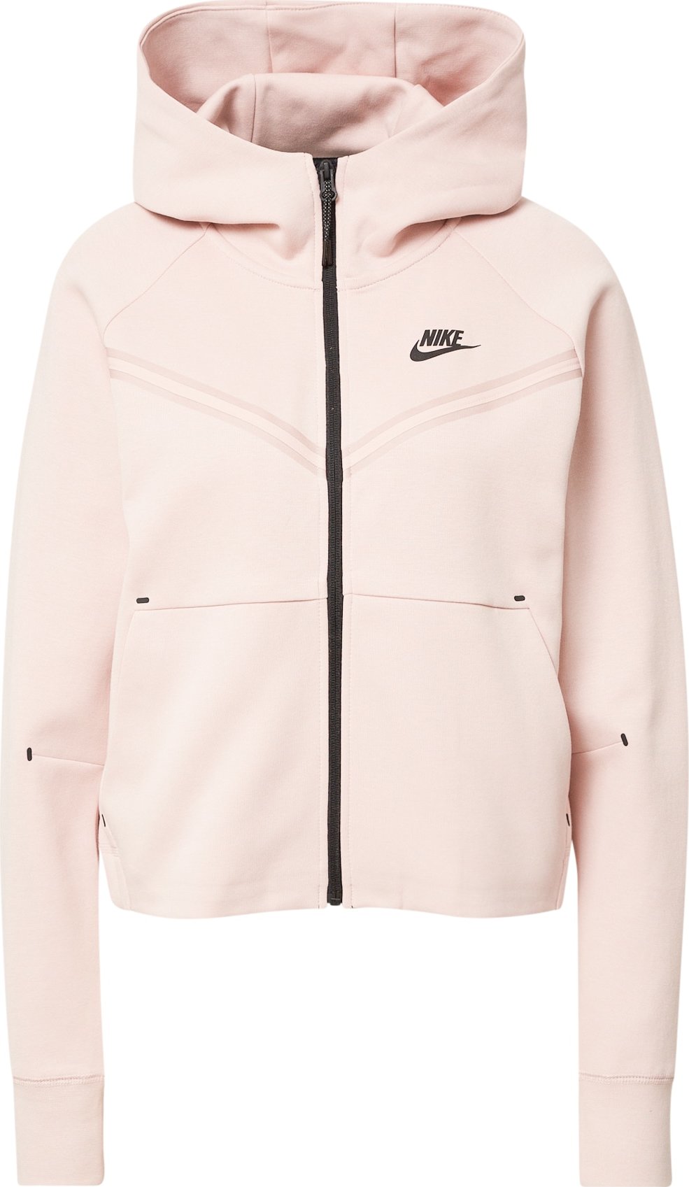 Nike Sportswear Mikina s kapucí černá / růžová