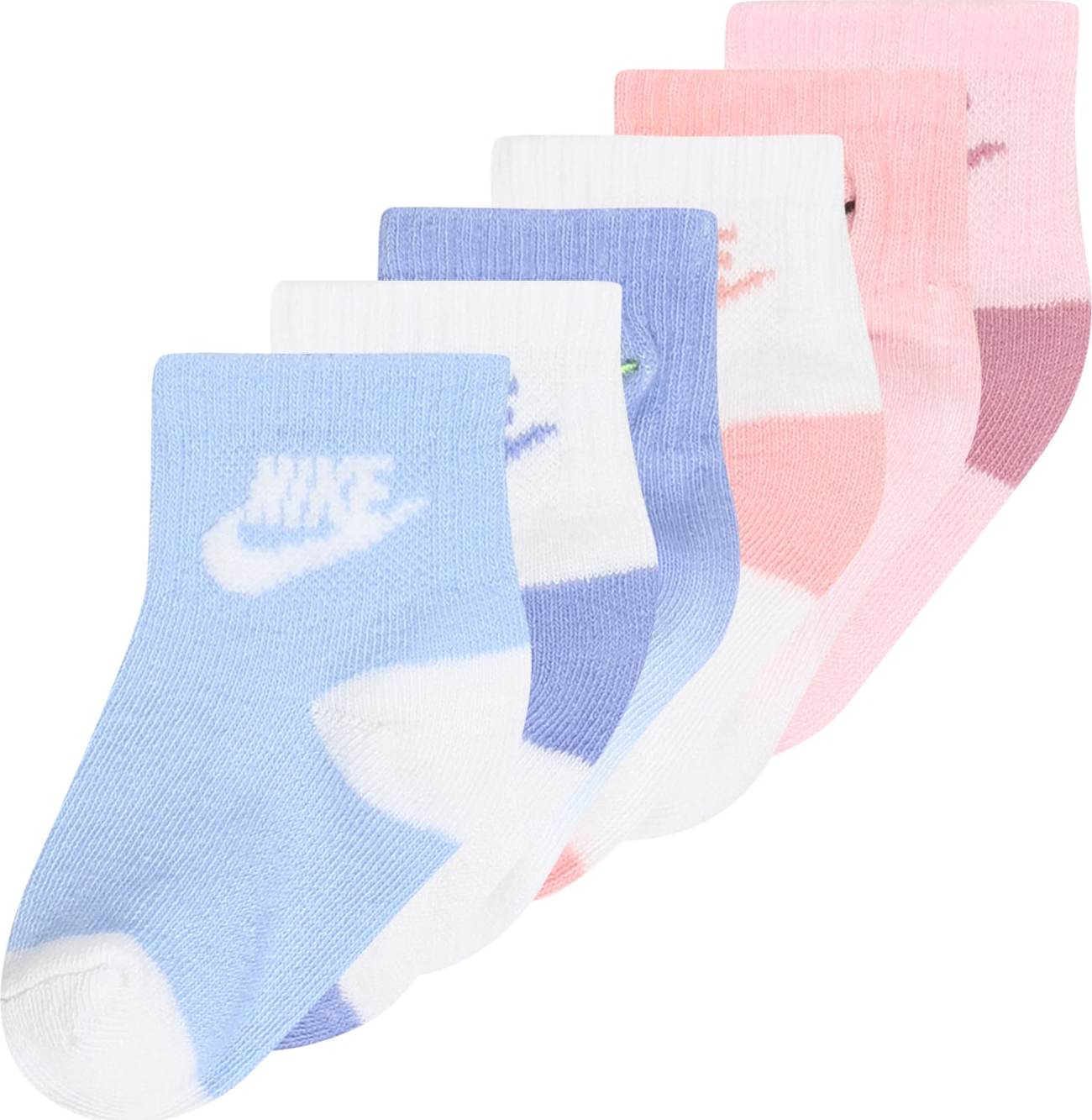 Nike Sportswear Ponožky světlemodrá / růžová / bílá