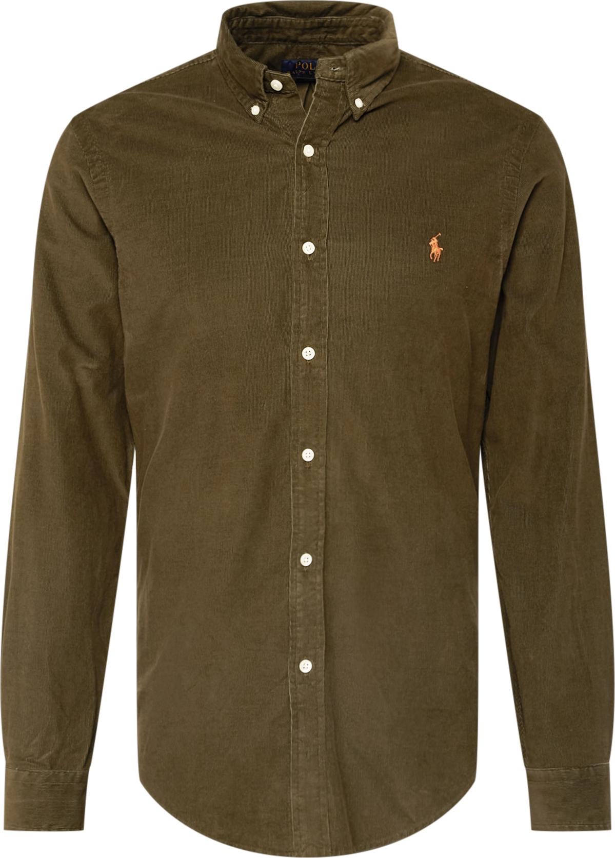 Polo Ralph Lauren Košile khaki / oranžová