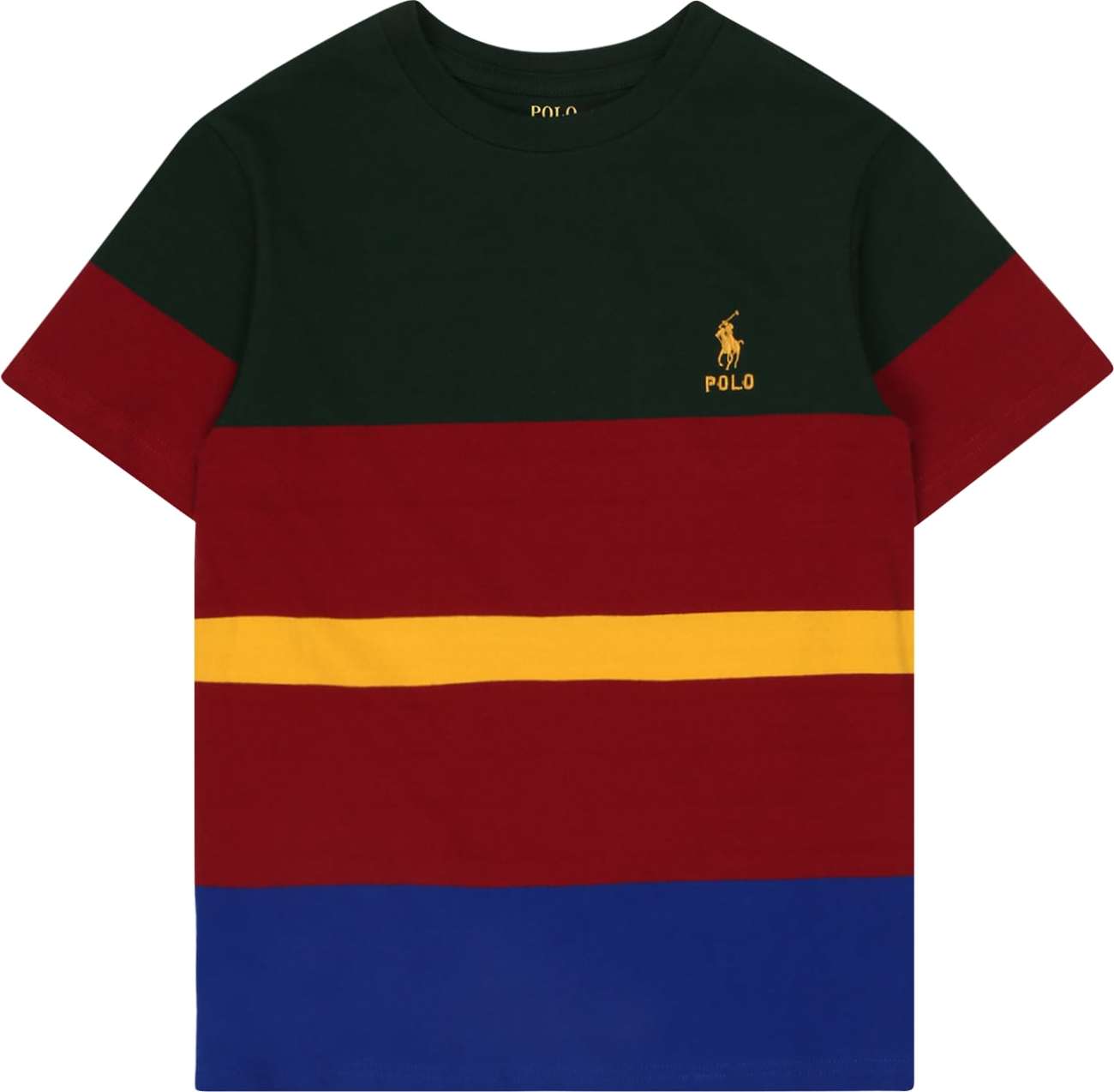 Polo Ralph Lauren Tričko jedle / krvavě červená / žlutá / modrá