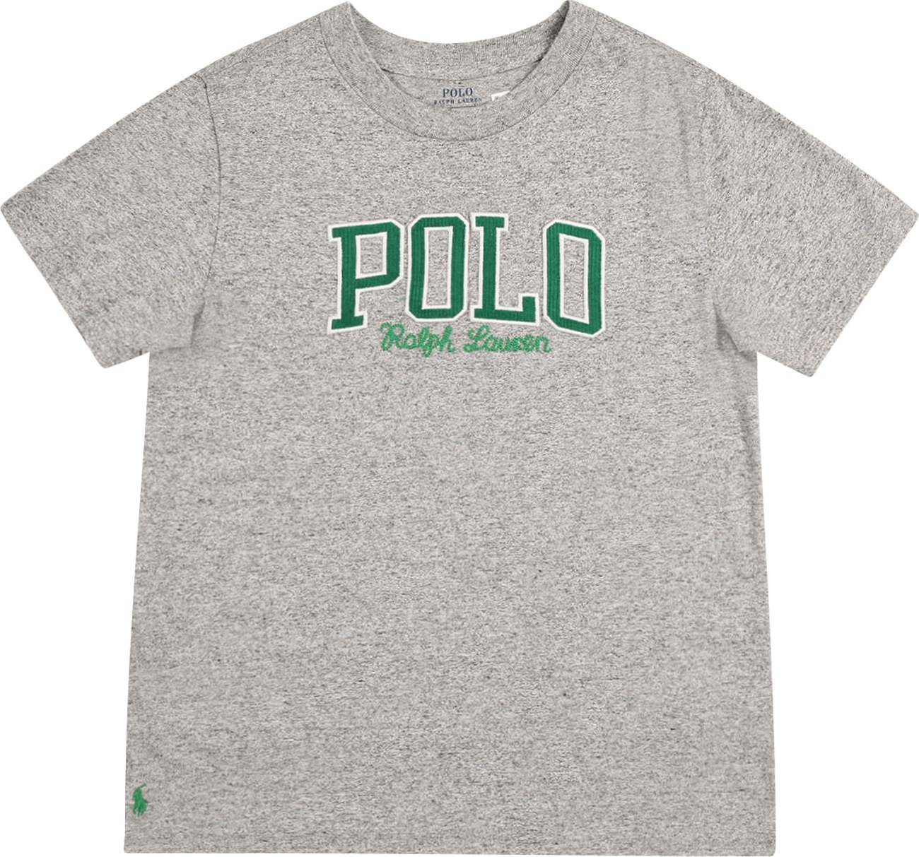 Polo Ralph Lauren Tričko šedý melír / zelená / bílá