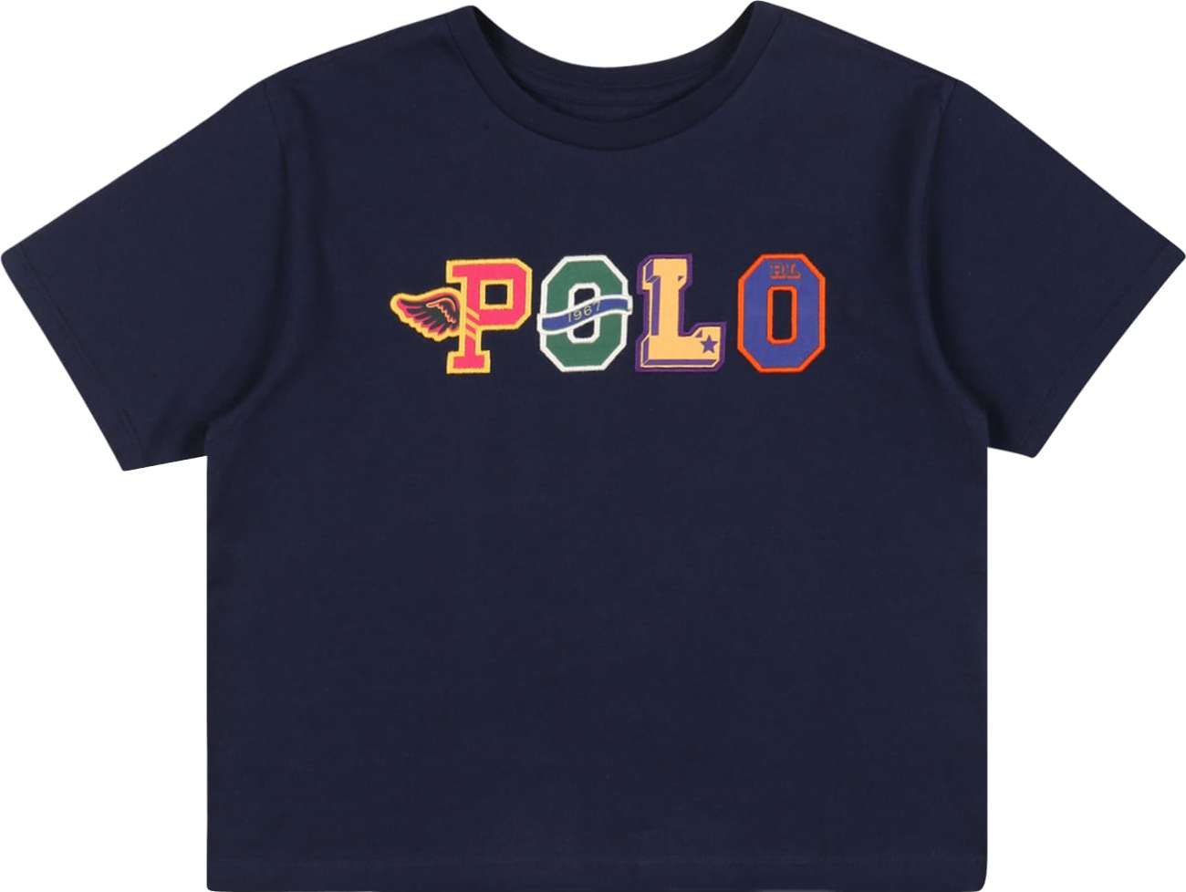 Polo Ralph Lauren Tričko tmavě modrá / limone / bílá / světle růžová