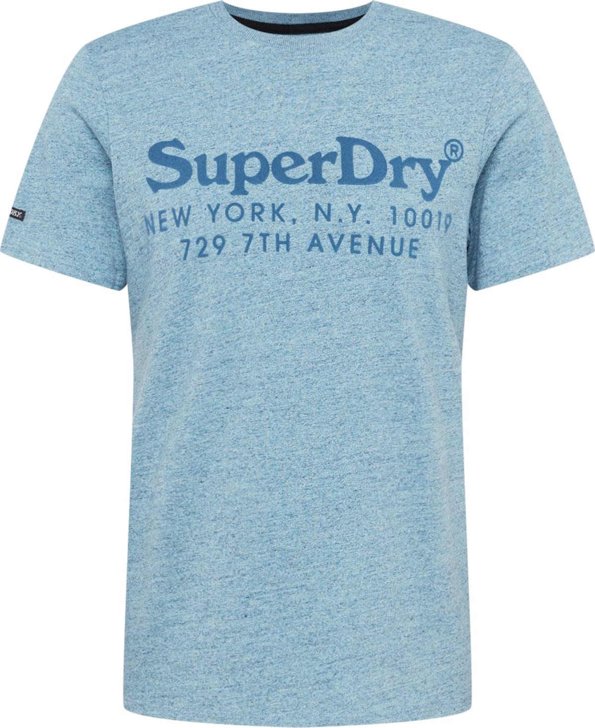 Superdry Tričko modrá / světlemodrá