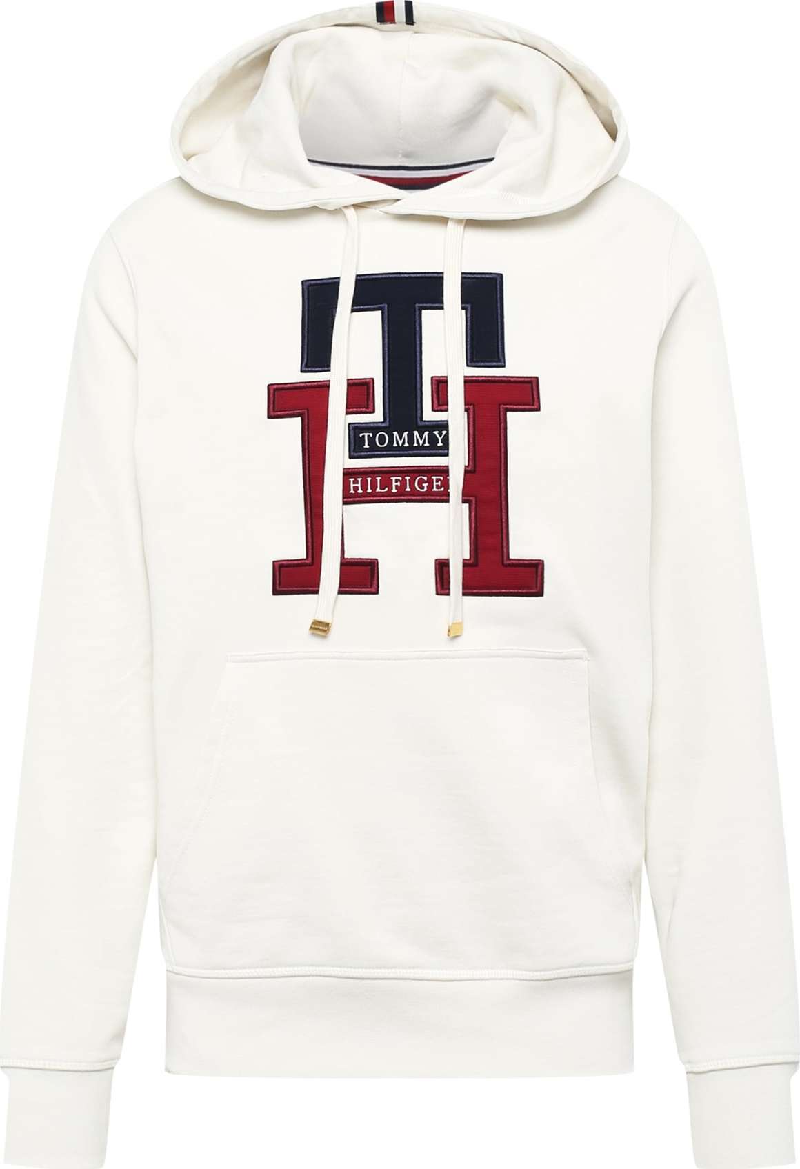 TOMMY HILFIGER Mikina červená třešeň / námořnická modř / přírodní bílá