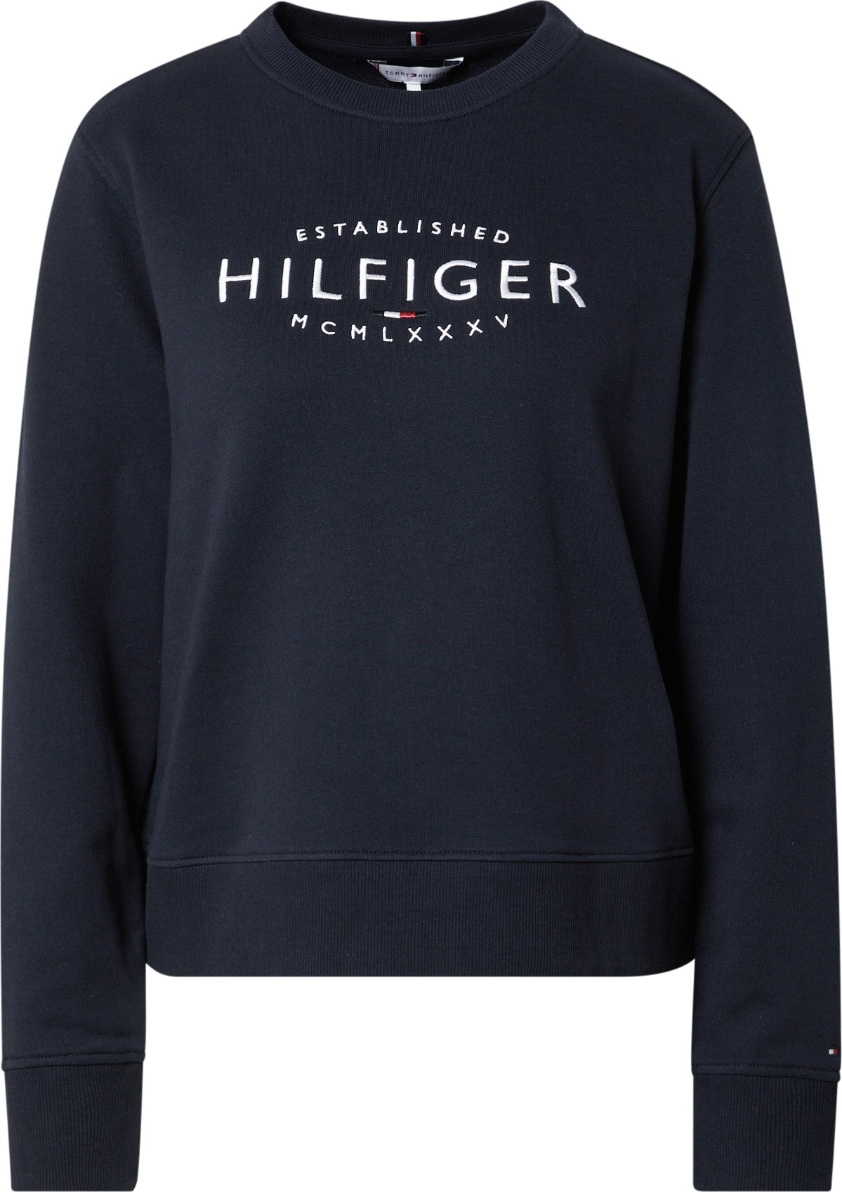 TOMMY HILFIGER Mikina bílá / tmavě modrá