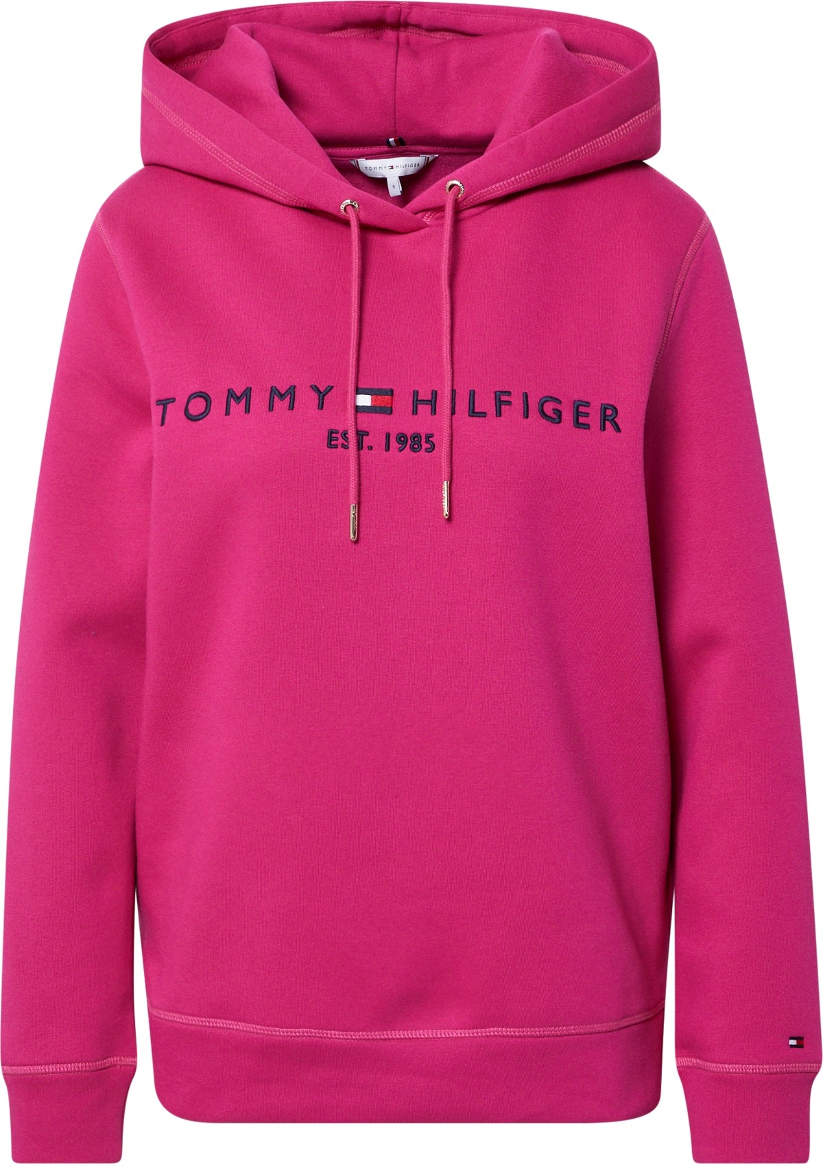 TOMMY HILFIGER Mikina fuchsiová / bílá / červená / námořnická modř