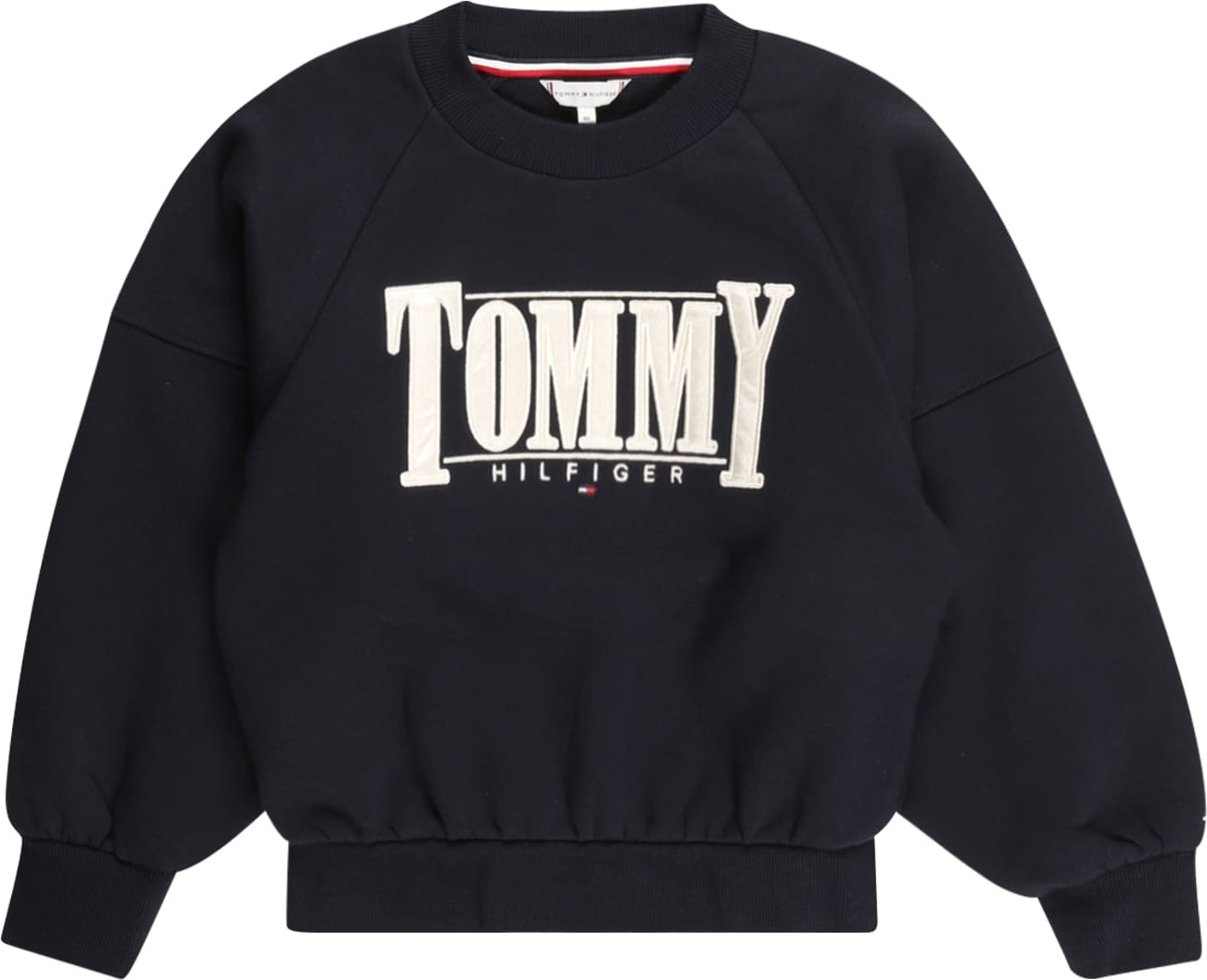 TOMMY HILFIGER Mikina noční modrá / bílá / starobéžová / červená