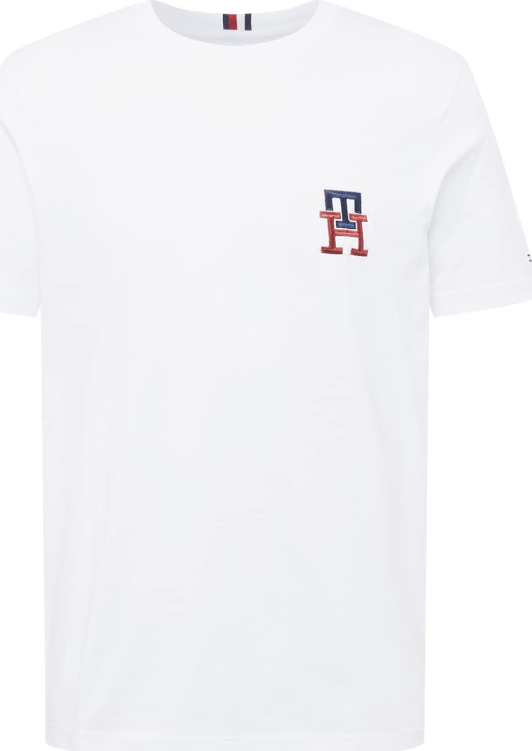 TOMMY HILFIGER Tričko offwhite / červená / námořnická modř