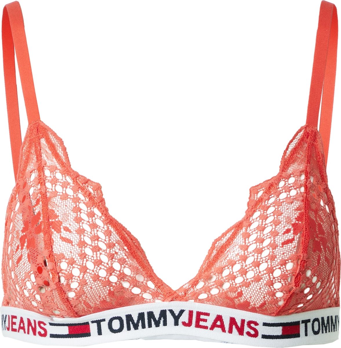 Tommy Jeans Podprsenka korálová / bílá / námořnická modř / červená