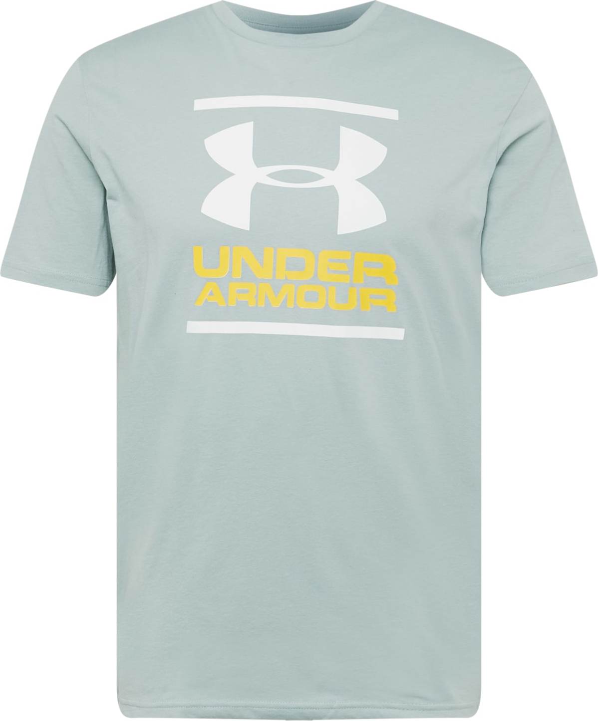 UNDER ARMOUR Funkční tričko 'Foundation' šedá / bílá / hořčicová / pastelově zelená