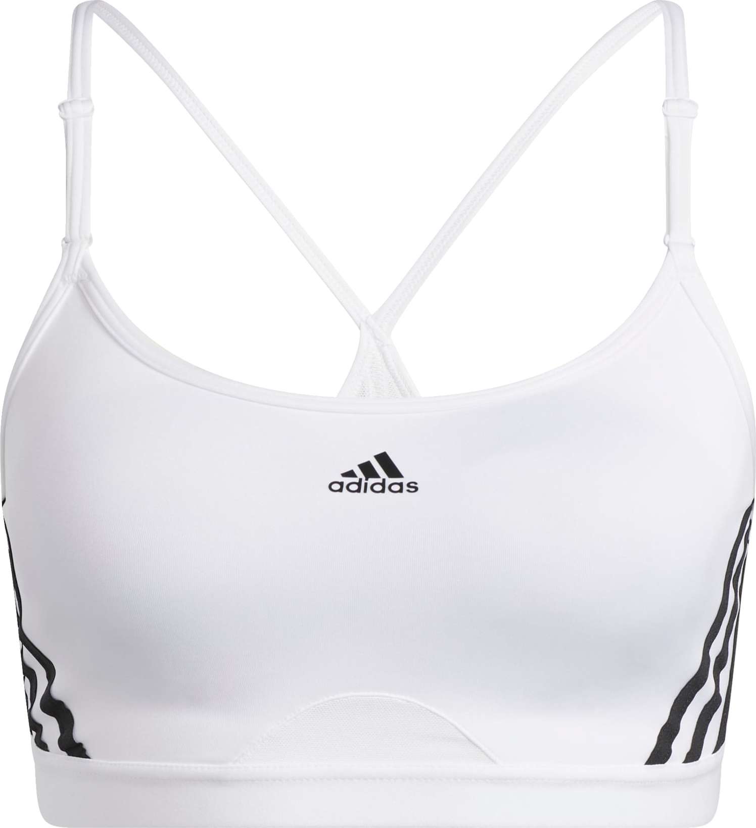 ADIDAS PERFORMANCE Sportovní podprsenka černá / bílá