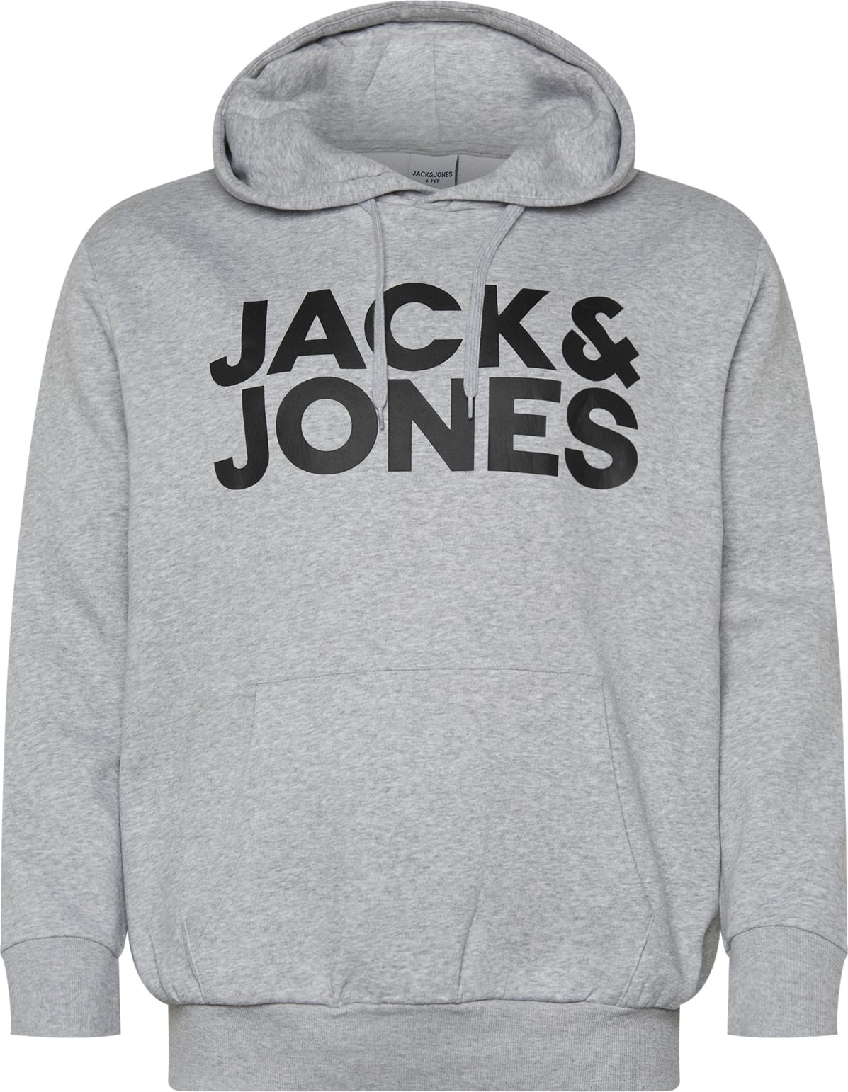 Jack & Jones Plus Mikina 'JJECORP' světle šedá / černá