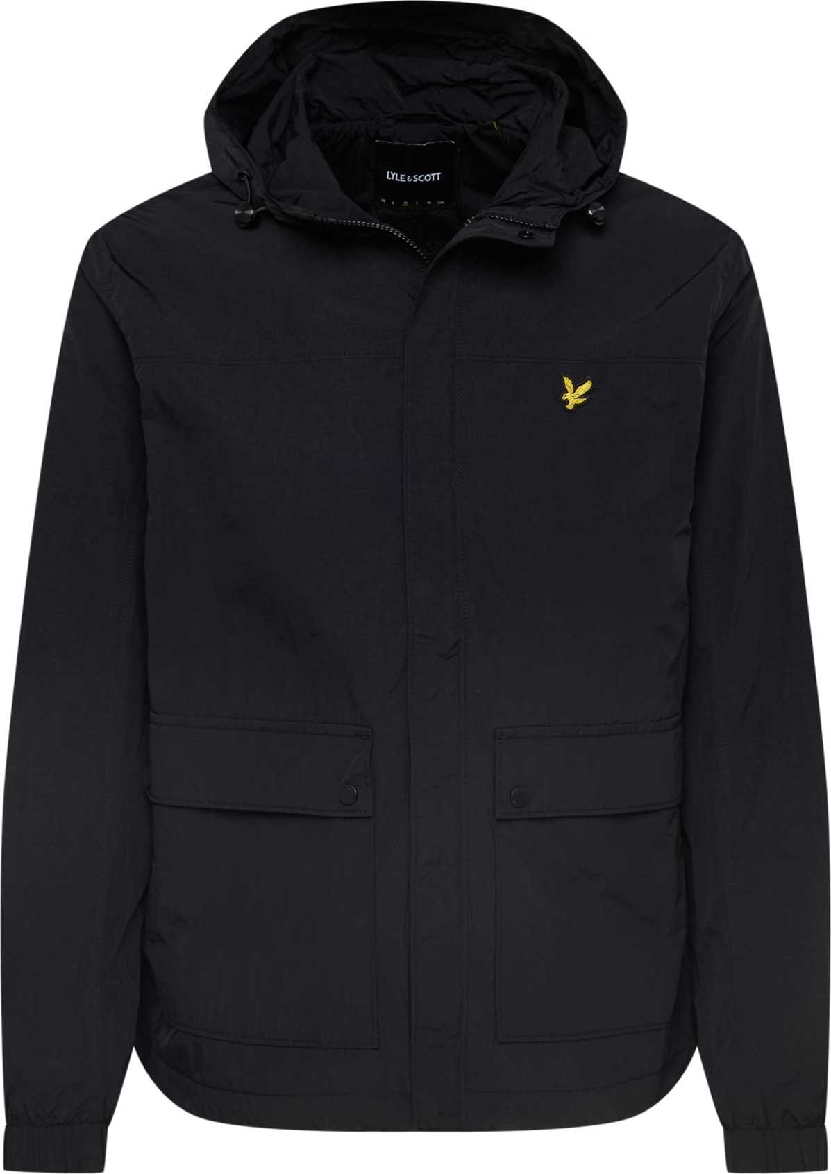 Lyle & Scott Přechodná bunda žlutá / černá