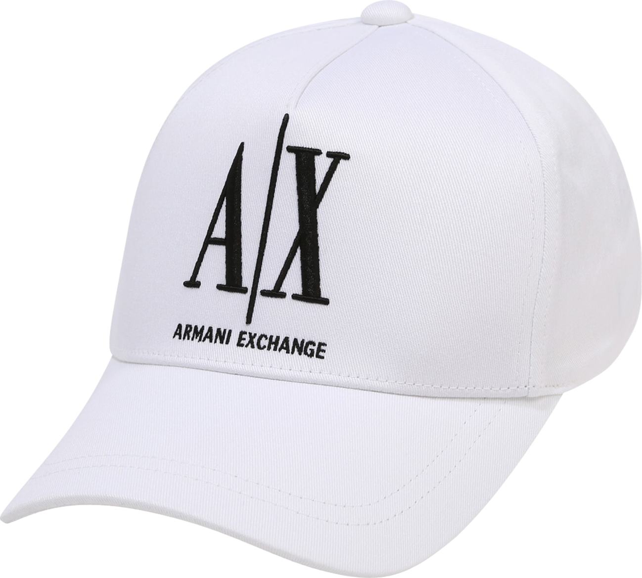 ARMANI EXCHANGE Čepice černá / bílá