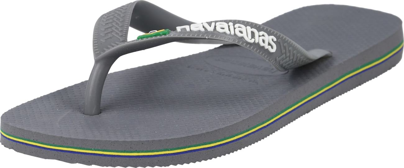 HAVAIANAS Žabky 'BRASIL' kámen / bílá