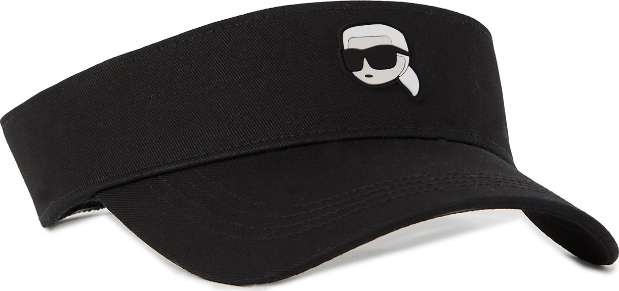 Karl Lagerfeld Čepice 'Ikonik 2.0 Visor' béžová / černá / bílá