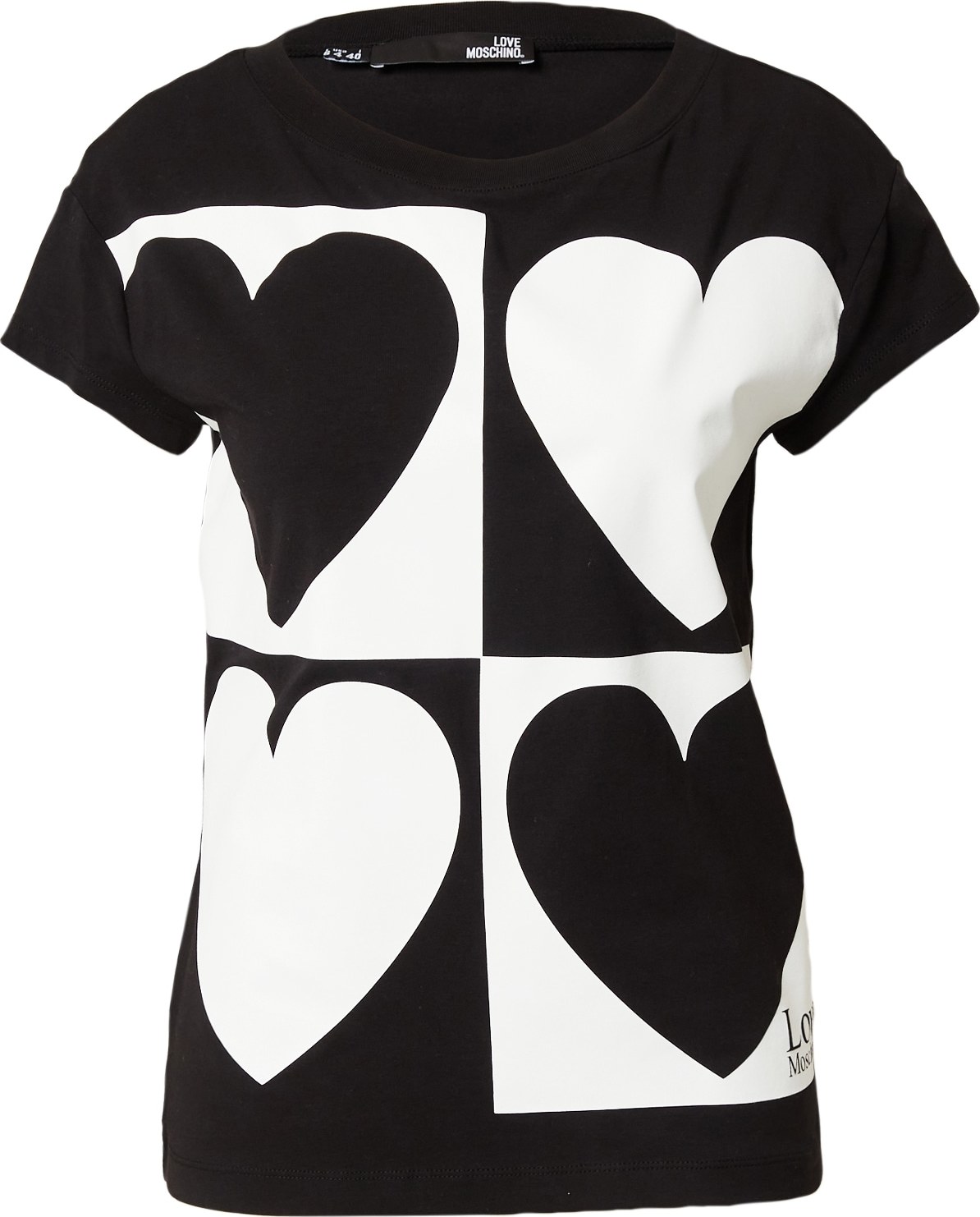 Love Moschino Tričko černá / bílá