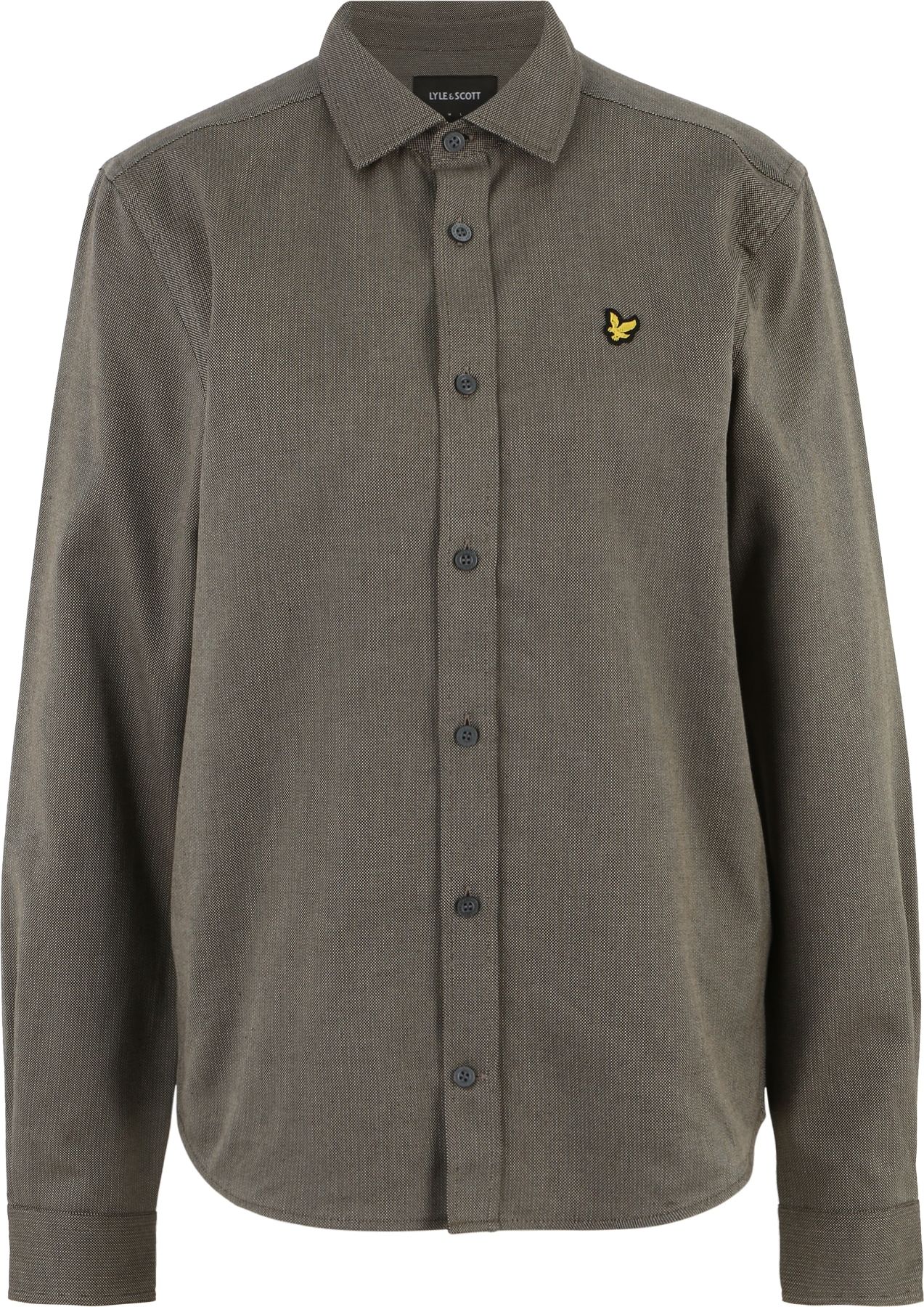 Lyle & Scott Košile 'End On End' žlutá / khaki / černá