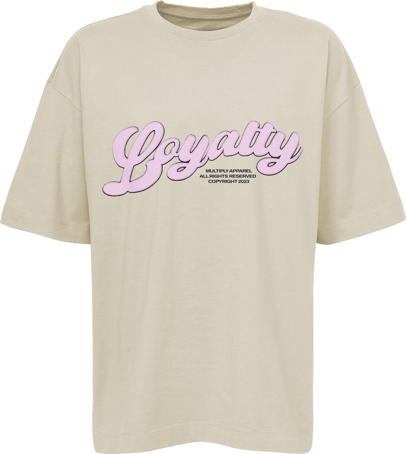 Multiply Apparel Tričko 'Loyalty Puff' hnědá / pink / černá