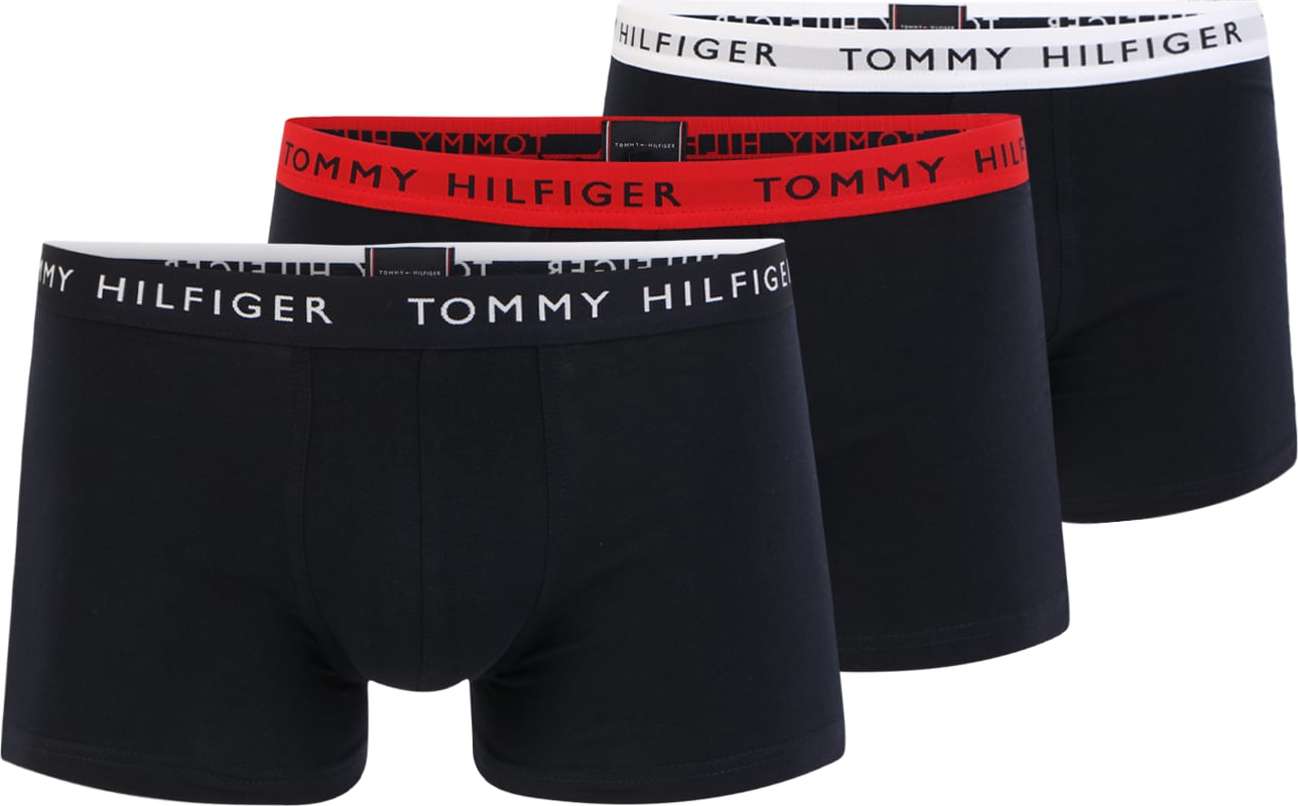 TOMMY HILFIGER Boxerky námořnická modř / světle šedá / červená / bílá